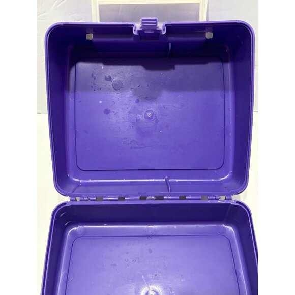 Vintage Barney & Baby Bop 1992 Lunch Box Thermos 4 Piece Lyons Group Plastic - Picture 14 of 16